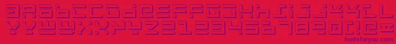 Rockts Font – Purple Fonts on Red Background