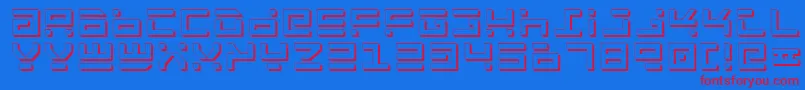 Rockts Font – Red Fonts on Blue Background