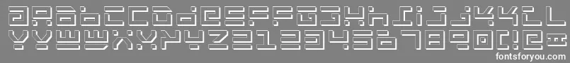 Rockts-Schriftart – Weiße Schriften auf grauem Hintergrund