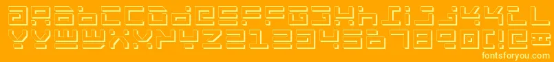 Rockts Font – Yellow Fonts on Orange Background