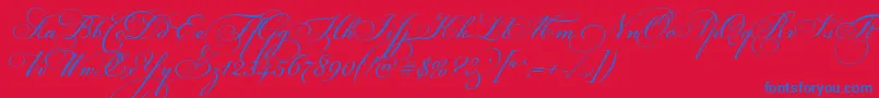 FloriselScriptThin Font – Blue Fonts on Red Background