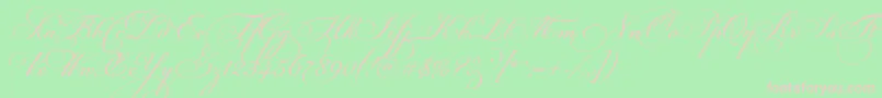 FloriselScriptThin Font – Pink Fonts on Green Background