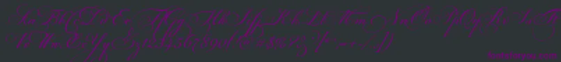 FloriselScriptThin Font – Purple Fonts on Black Background