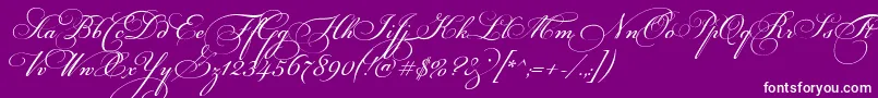 fuente FloriselScriptThin – Fuentes Blancas Sobre Fondo Morado