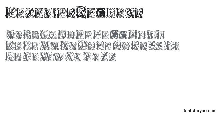 Fuente ElzevierRegular - alfabeto, números, caracteres especiales