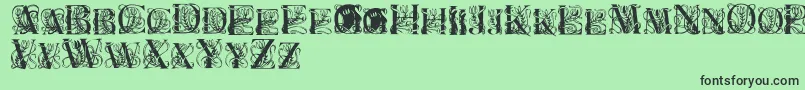 ElzevierRegular Font – Black Fonts on Green Background