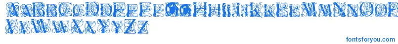 ElzevierRegular-Schriftart – Blaue Schriften
