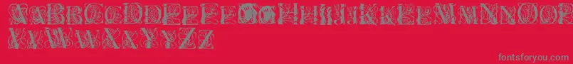 ElzevierRegular Font – Gray Fonts on Red Background