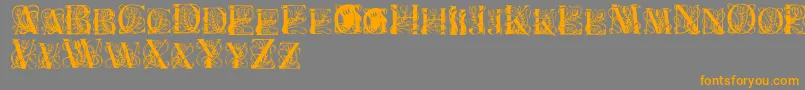 ElzevierRegular Font – Orange Fonts on Gray Background