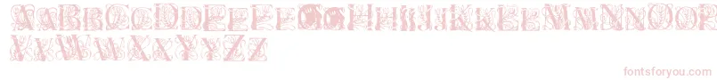 ElzevierRegular-Schriftart – Rosa Schriften auf weißem Hintergrund