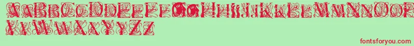 ElzevierRegular Font – Red Fonts on Green Background