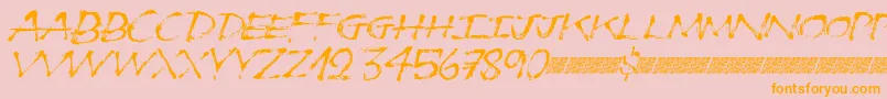 Turnup Font – Orange Fonts on Pink Background