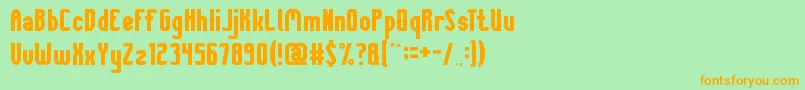 Шрифт SheIsBeautiful – оранжевые шрифты на зелёном фоне