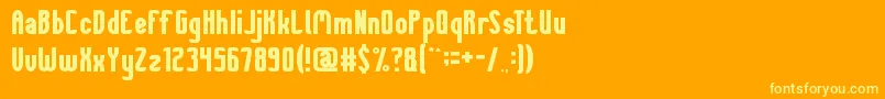 SheIsBeautiful Font – Yellow Fonts on Orange Background