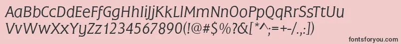 FrascatiLightItalic Font – Black Fonts on Pink Background