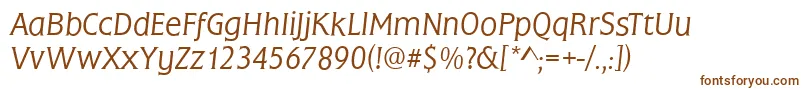 FrascatiLightItalic Font – Brown Fonts on White Background