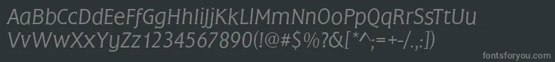 fuente FrascatiLightItalic – Fuentes Grises Sobre Fondo Negro