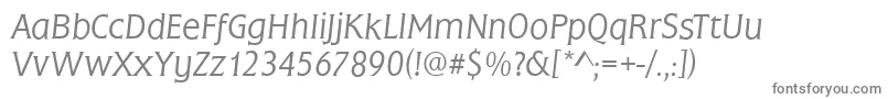 FrascatiLightItalic Font – Gray Fonts on White Background