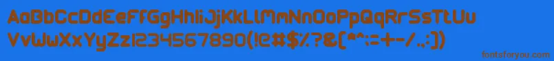 Gangsters Font – Brown Fonts on Blue Background