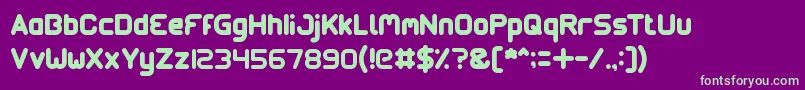 Gangsters Font – Green Fonts on Purple Background