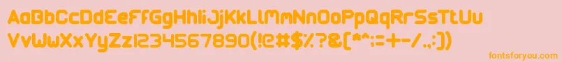 Gangsters Font – Orange Fonts on Pink Background