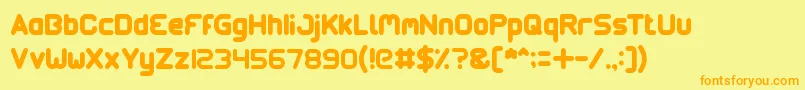 Gangsters Font – Orange Fonts on Yellow Background