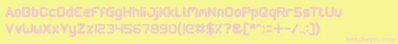 Czcionka Gangsters – różowe czcionki na żółtym tle