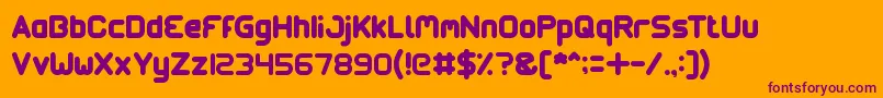 Gangsters Font – Purple Fonts on Orange Background