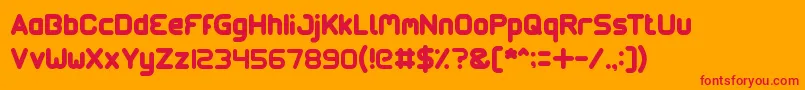 Gangsters Font – Red Fonts on Orange Background