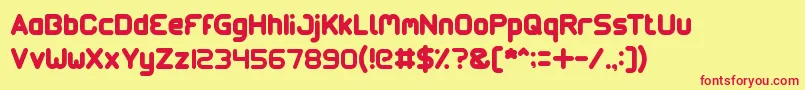 Gangsters Font – Red Fonts on Yellow Background