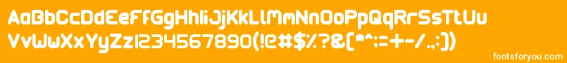 Gangsters Font – White Fonts on Orange Background