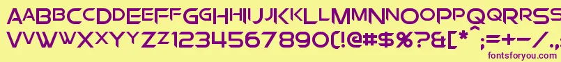 ChromiaSupercap Font – Purple Fonts on Yellow Background