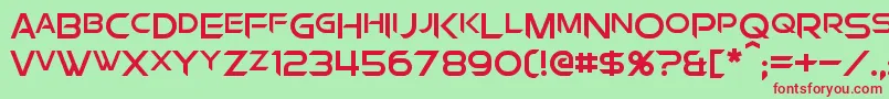 ChromiaSupercap Font – Red Fonts on Green Background