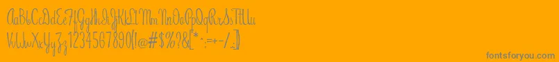 RiddleScript Font – Gray Fonts on Orange Background