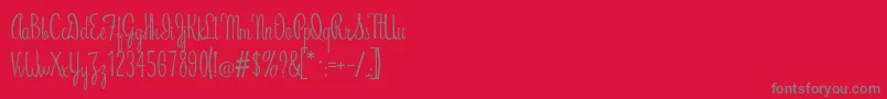 RiddleScript Font – Gray Fonts on Red Background