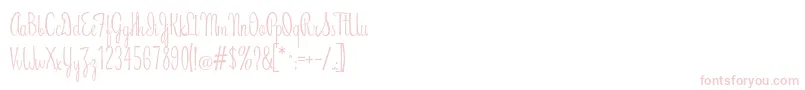 RiddleScript Font – Pink Fonts on White Background