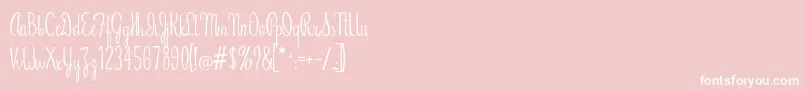 RiddleScript Font – White Fonts on Pink Background