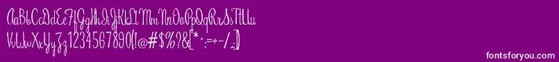 RiddleScript Font – White Fonts on Purple Background