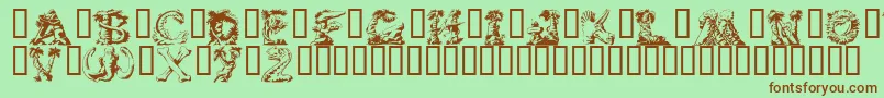 LostWorld Font – Brown Fonts on Green Background