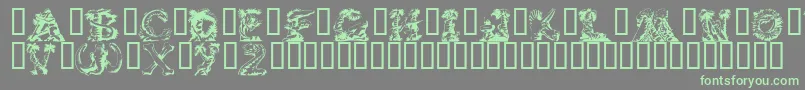 Saiba mais sobre a fonte LostWorld Fonte LostWorld – fontes verdes em um fundo cinza