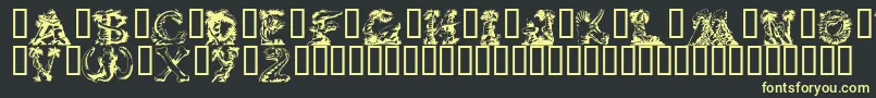 LostWorld Font – Yellow Fonts on Black Background