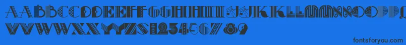 フォントPastichenf – 黒い文字の青い背景