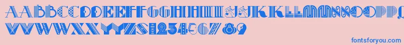 Pastichenf Font – Blue Fonts on Pink Background