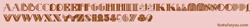 Pastichenf Font – Brown Fonts on Pink Background