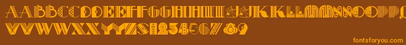 Pastichenf Font – Orange Fonts on Brown Background