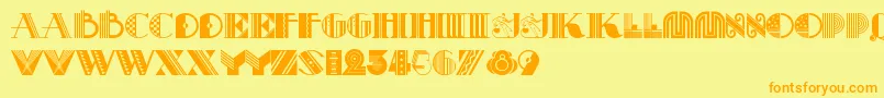 Pastichenf Font – Orange Fonts on Yellow Background