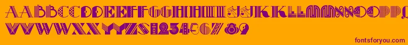 Pastichenf Font – Purple Fonts on Orange Background