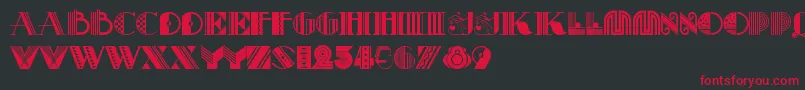 Pastichenf Font – Red Fonts on Black Background