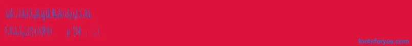R.GigerTypeLight-fontti – siniset fontit punaisella taustalla
