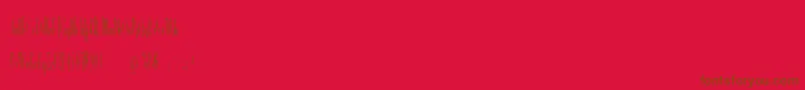 R.GigerTypeLight-Schriftart – Braune Schriften auf rotem Hintergrund